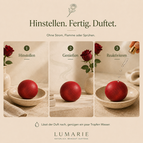 Baccara Rose Duftholz – Raumduft ohne Strom, Flamme oder Sprühen
