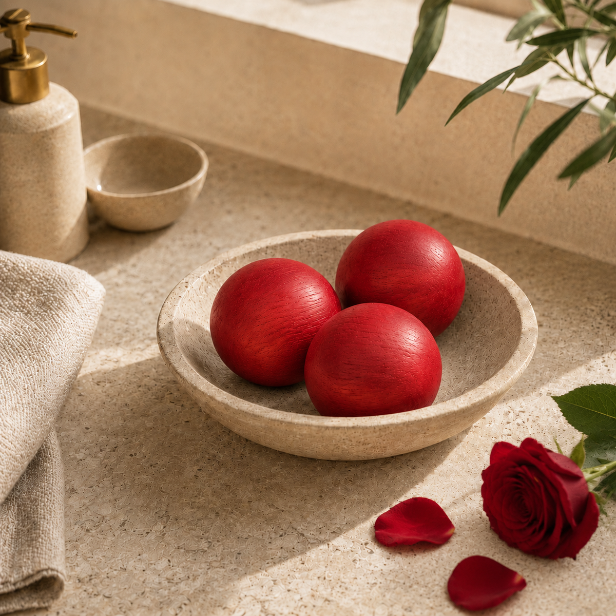 Baccara Rose Duftholz von Lumarie – mit Wasser wieder auffrischbar