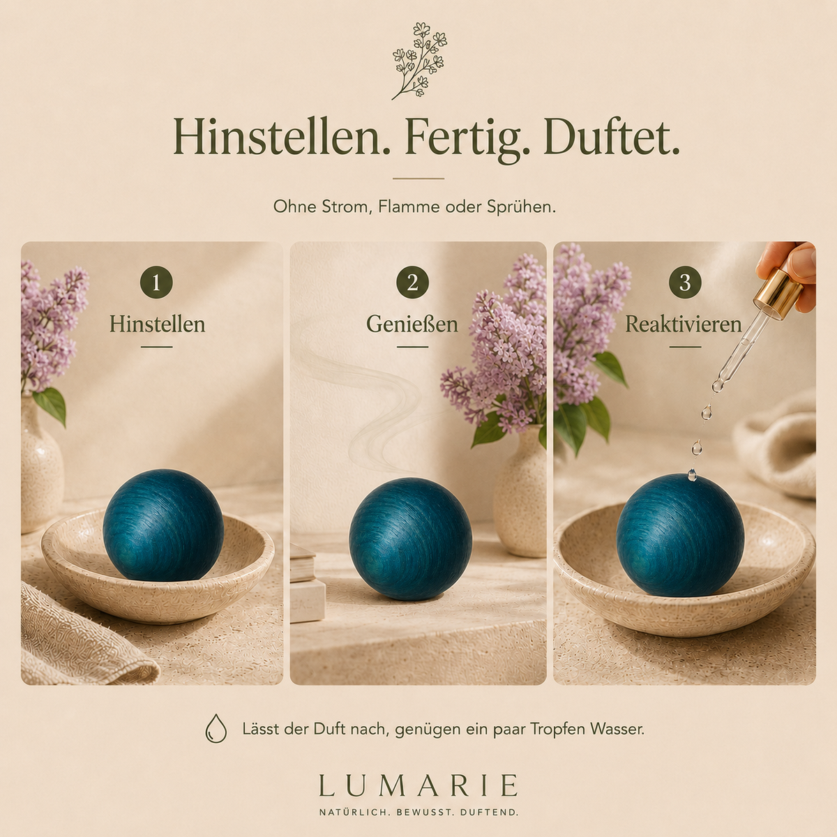 Flieder Duftholz – Raumduft ohne Strom, Flamme oder Sprühen