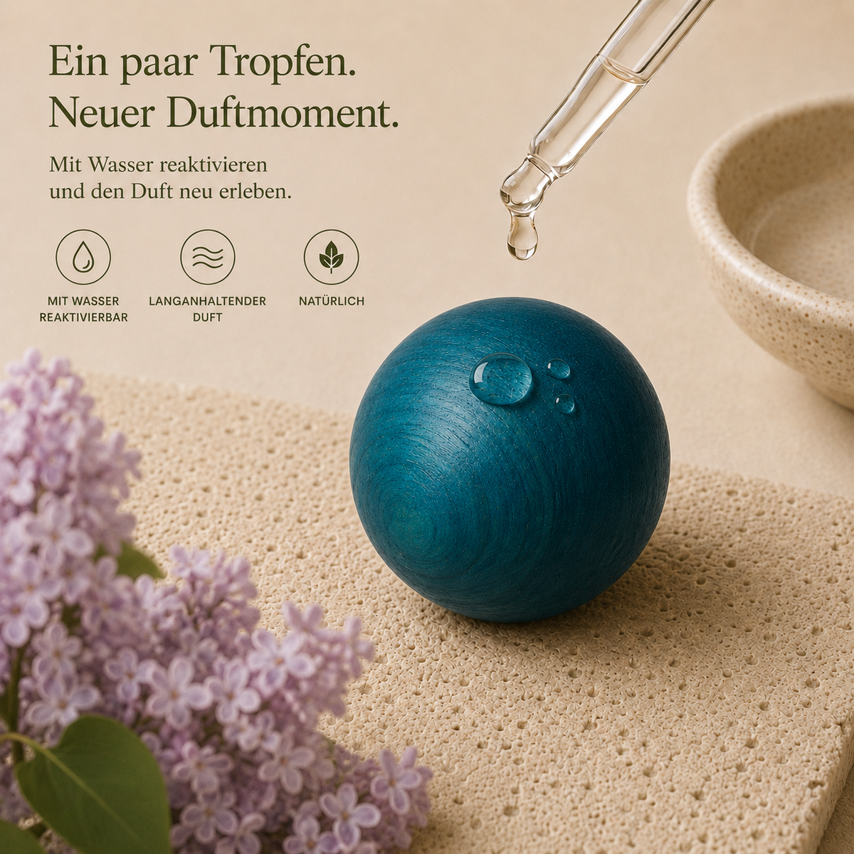 Flieder Duftholz – Raumduft für Schlafzimmer, Bad und Flur