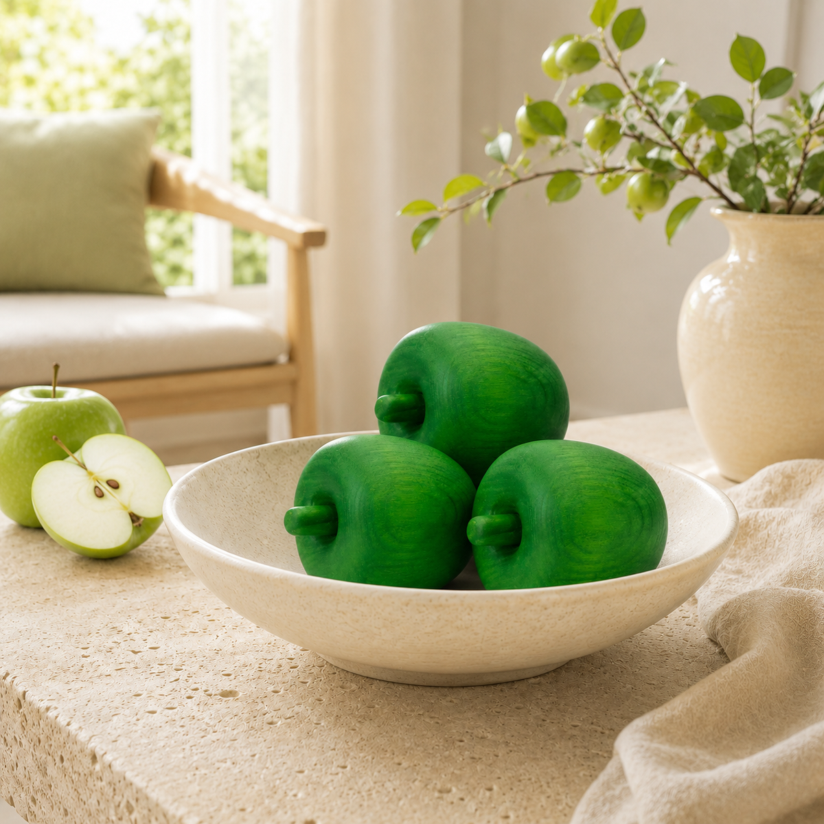 Grüner Apfel Duftholz – Raumduft für Küche, Eingang und Arbeitsplatz