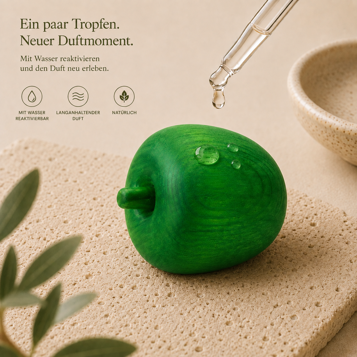 Grüner Apfel Duftholz von Lumarie – grün-fruchtig mit frischer Säure