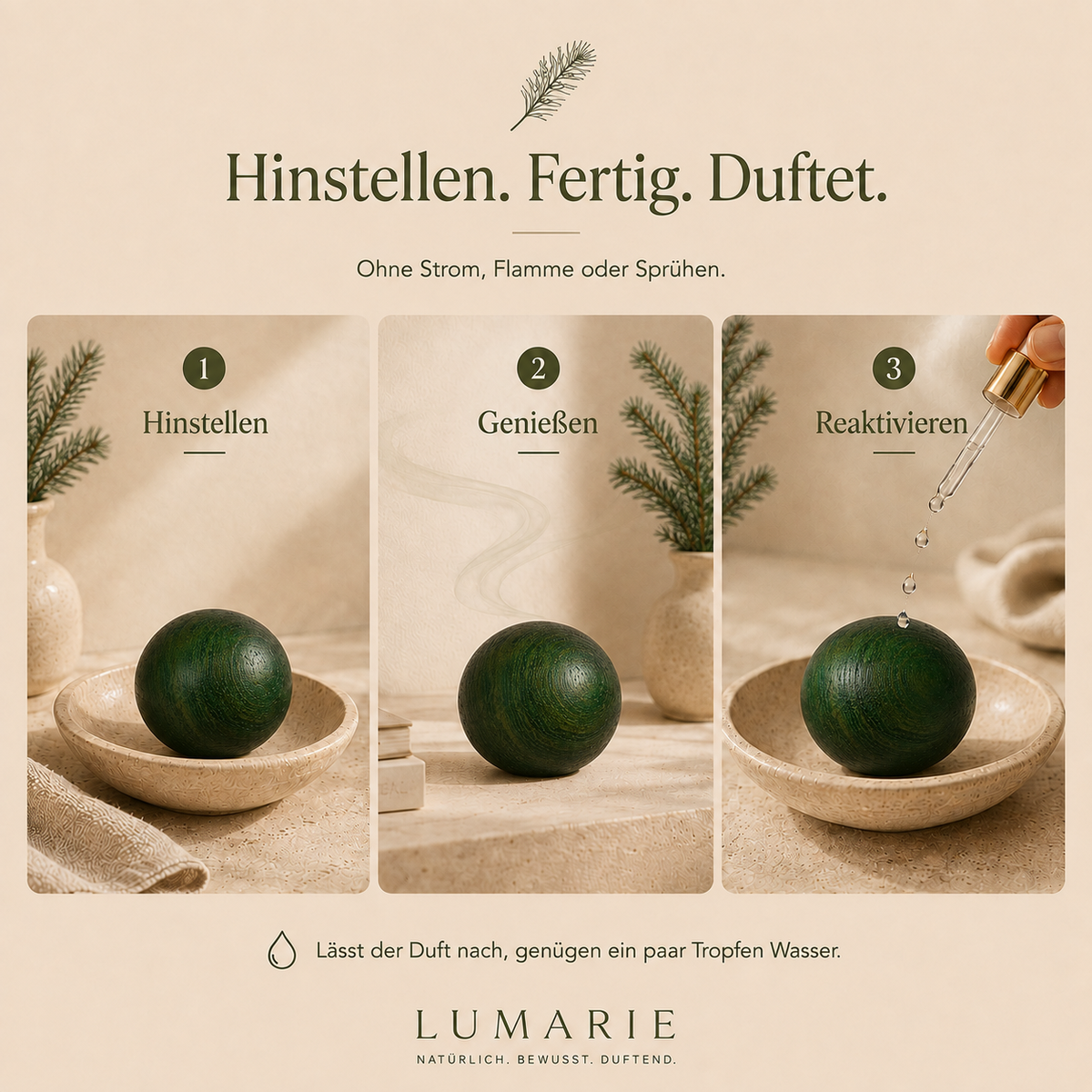 Tanne Duftholz – Raumduft ohne Strom, Flamme oder Sprühen